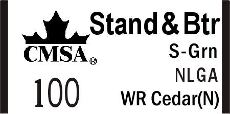 Standard and Btr S-GRN NLGA WR Cedar(N)